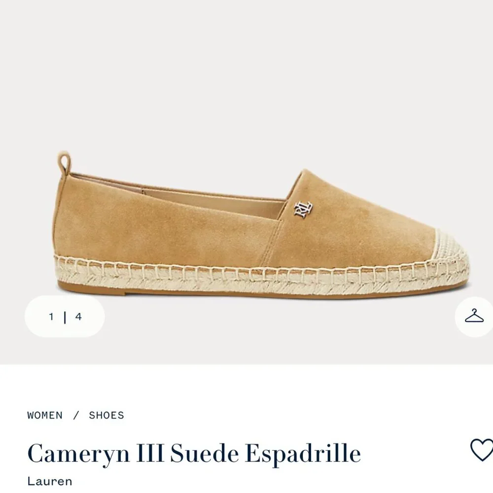 Lauren Ralph Lauren Cameryn III Chestnut Suede Espadrille size:7.5 - Picture 12 of 12